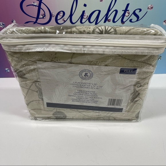 🐚PRICE FIRM NIB CARRIBEAN JOE BEACH SHEET SET - Picture 6 of 6
